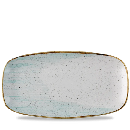 Churchill Stonecast Accents Duck Egg Chefs langwerpig bord – lichtblauwe keramische plaat