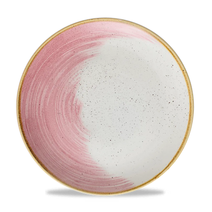 Churchill Stonecast Accents Petal Pink Evolve coupe bord – zachtroze keramisch bord voor de horeca