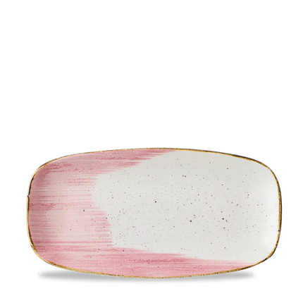 Churchill Stonecast Accents Petal Pink Chefs langwerpig bord – roze stoneware serveerbord