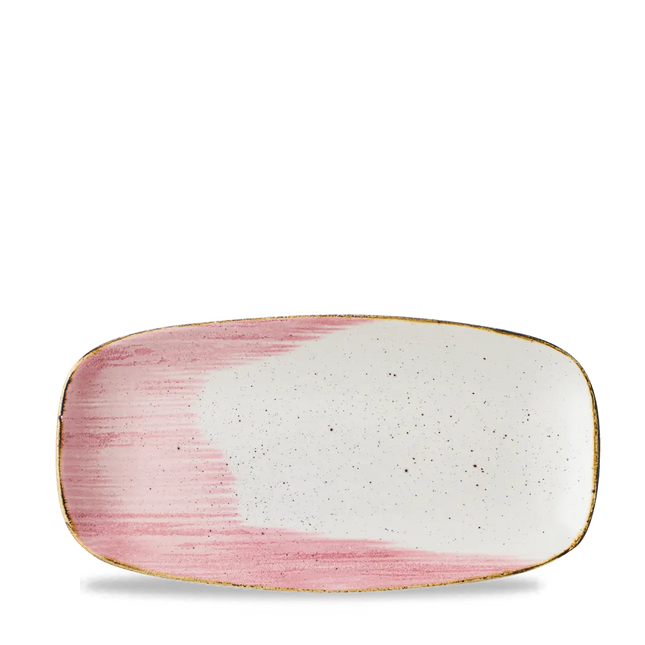 Churchill Stonecast Accents Petal Pink Chefs langwerpig bord – roze stoneware serveerbord