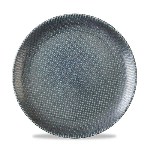 Churchill Astro Metallic Blue coupebord Ø 26 cm – porseleinen bord met metallic glazuur voor horeca