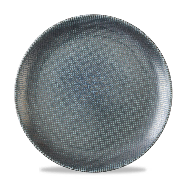 Churchill Astro Metallic Blue coupebord Ø 28,8 cm – porseleinen bord met metallic glazuur voor restaurants