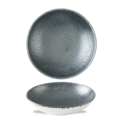 Churchill Astro Metallic Blue coupekom Ø 18,2 cm – porseleinen kom met metallic glazuur voor horeca