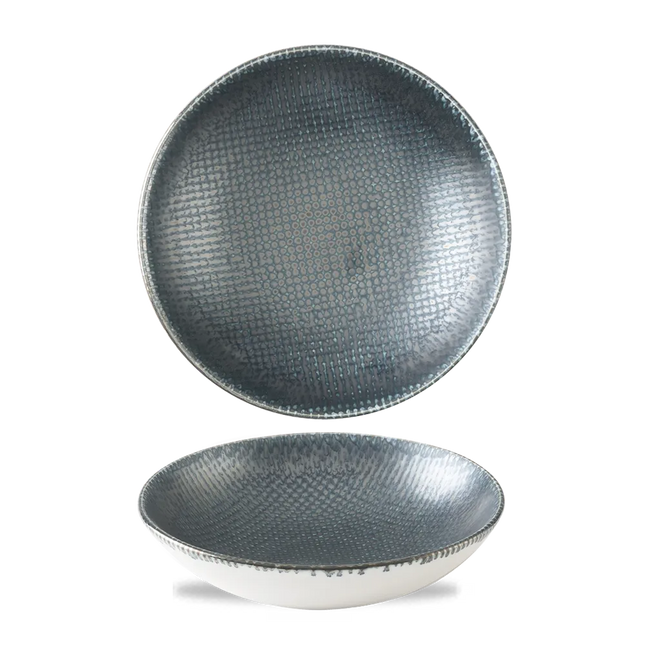 Churchill Astro Metallic Blue coupekom Ø 18,2 cm – porseleinen kom met metallic glazuur voor horeca