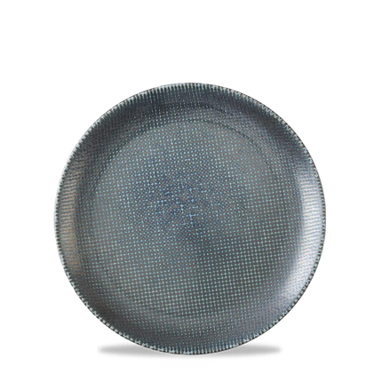 Churchill Astro Metallic Blue coupebord Ø 16,5 cm – porseleinen bord met metallic glazuur voor horeca