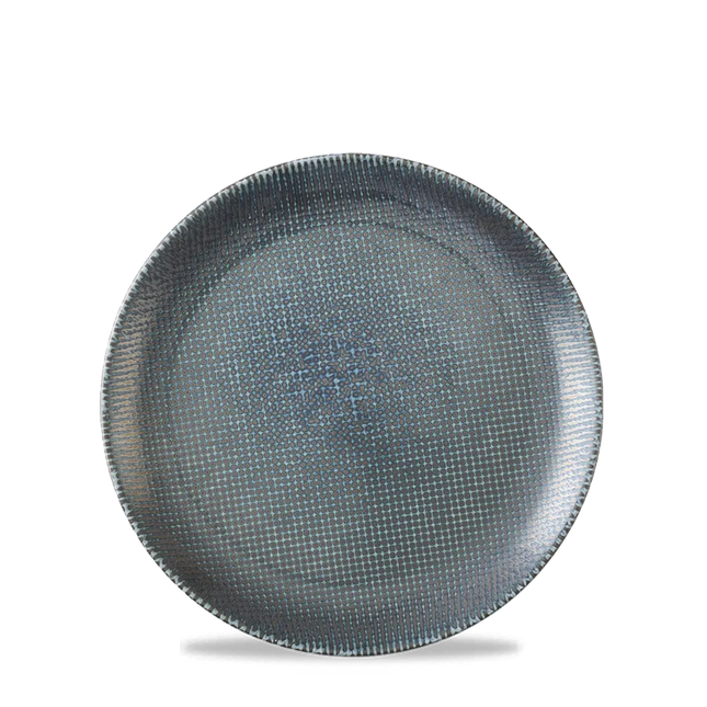 Churchill Astro Metallic Blue coupebord Ø 16,5 cm – porseleinen bord met metallic glazuur voor horeca