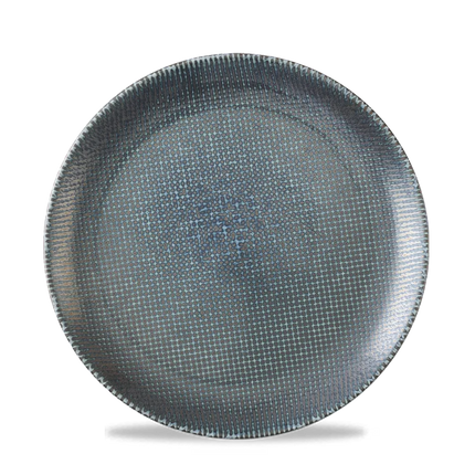 Churchill Astro Metallic Blue coupebord Ø 21,7 cm – porseleinen bord met metallic glazuur voor restaurants