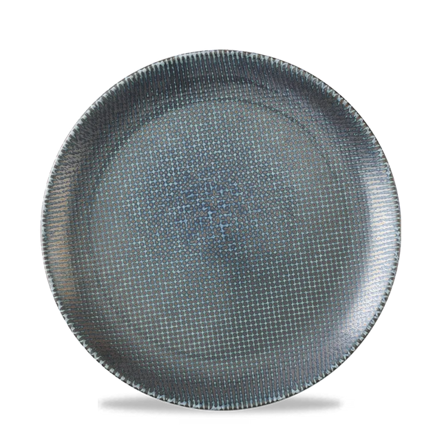Churchill Astro Metallic Blue coupebord Ø 21,7 cm – porseleinen bord met metallic glazuur voor restaurants