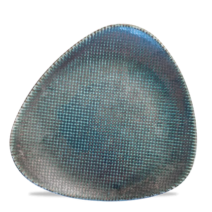 Churchill Astro Metallic Blue lotusbord Ø 28,5 cm – porseleinen bord met metallic glazuur voor restaurants