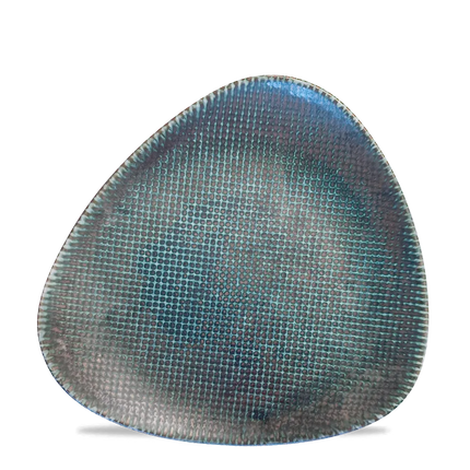 Churchill Astro Metallic Blue lotusbord Ø 24,5 cm – porseleinen bord met metallic glazuur voor horeca