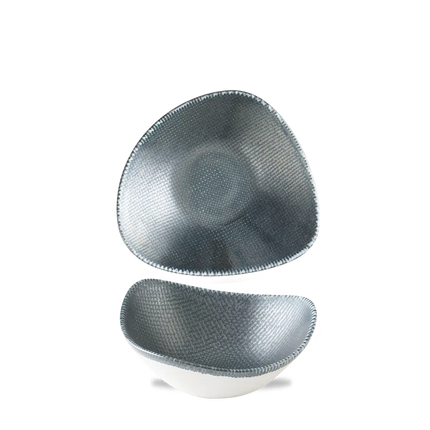 Churchill Astro Metallic Blue lotuskom Ø 18,5 cm – porseleinen kom met metallic glazuur voor horeca