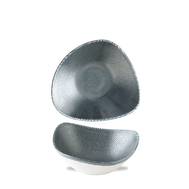 Churchill Astro Metallic Blue lotuskom Ø 18,5 cm – porseleinen kom met metallic glazuur voor horeca