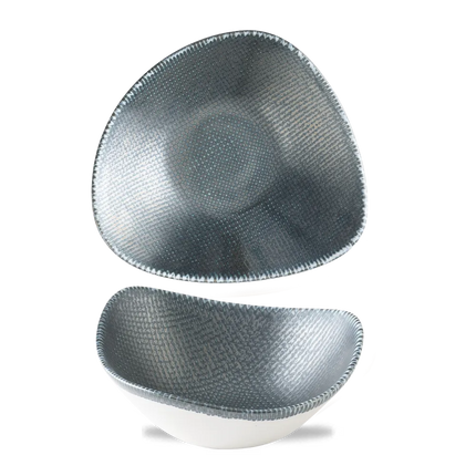 Churchill Astro Metallic Blue lotuskom Ø 23,5 cm – porseleinen kom met metallic glazuur voor restaurants