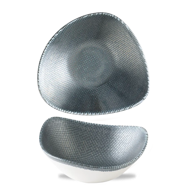 Churchill Astro Metallic Blue lotuskom Ø 23,5 cm – porseleinen kom met metallic glazuur voor restaurants