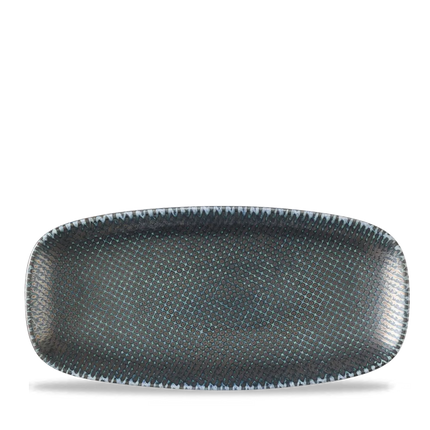 Astro Metallic Blue Chefs Oblong Plate 26,9x12,7cm 12/box