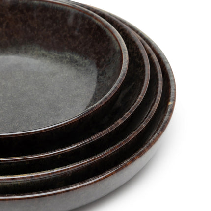 Surface Deep Plate M Indi Grey L 19 W 19 H 4 cm 8/Box