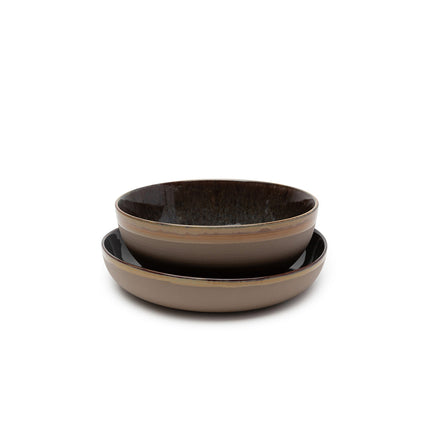 Surface Serving Bowl L Indi Grey L 23.5 W 23.5 H 9.5 4/Box