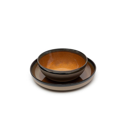 Surface Serving Bowl L Rusty Brown L 23.5 W 23.5 H 9.5 4/Box