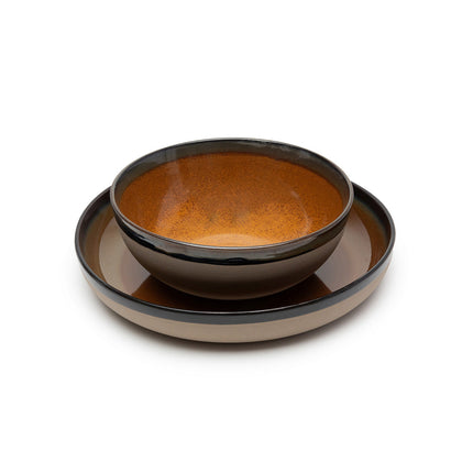 Surface Serving Plate M Rusty Brown L 32 W 32 H 5.5 cm 2/Box