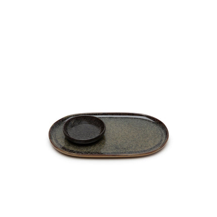 Surface Tapas Plate S Indi Grey L 25 W 15 H 1.5 cm 2/Box