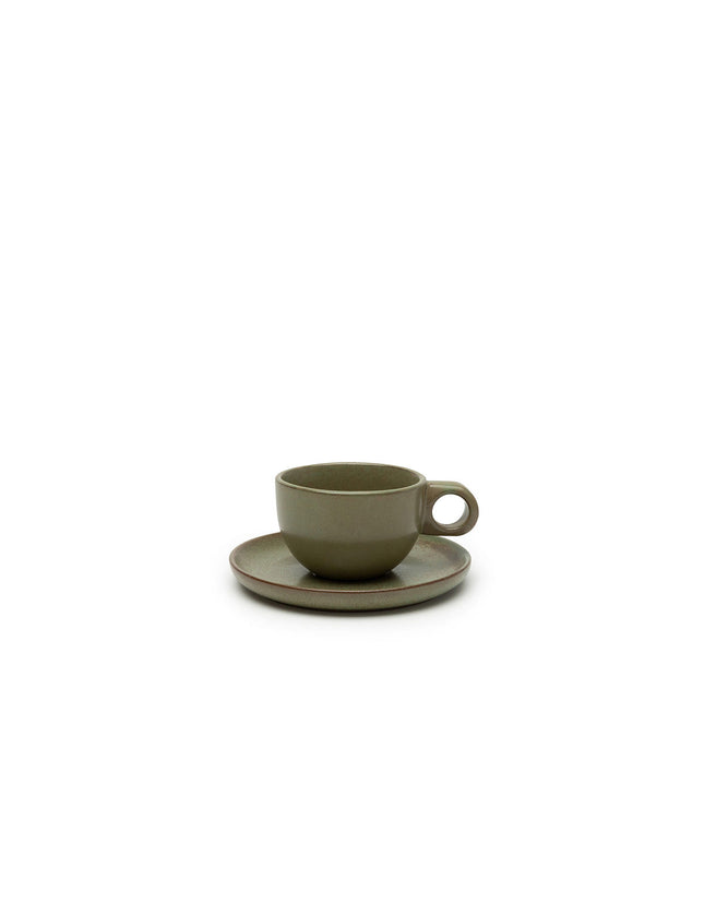 Surface Coffee Cup + Saucer Camo Green L 13 W 13 H 6 8/Box – Serax