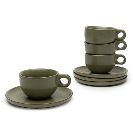 Surface Capp. Cup Saucer Camo Green L 16.5 W 16.5 H 7 8/Box