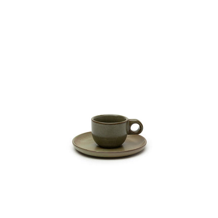 Surface Espresso Cup Saucer Camo Green L 13 W 13 H 5.3 8/Box – Serax