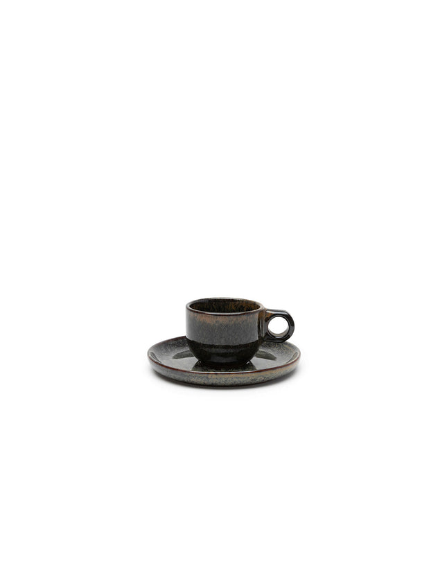 Surface Espresso Cup  Saucer Indi Grey L 13 W 13 H 5.3 8/Box – Serax