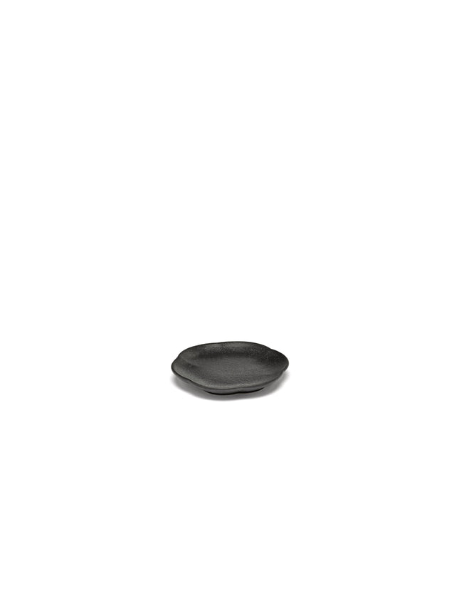 Inku Plate Ribbed S Black L 8.9 W 8.9 H 1.3 cm 8/Box – Serax