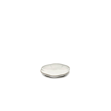 Inku Plate Ribbed S White L 8.9 W 8.9 H 1.3 cm 8/Box – Serax