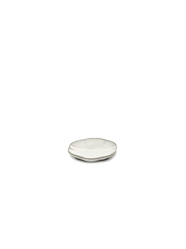 Inku Plate Ribbed S White L 8.9 W 8.9 H 1.3 cm 8/Box