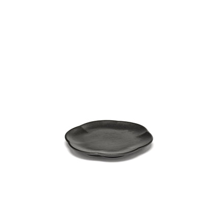 Inku Plate Ribbed M Black L 13.9 W 13.9 H 1.3 cm 8/Box – Serax