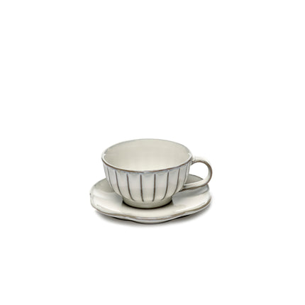Inku Plate Ribbed M White L 13.9 W 13.9 H 1.3 cm 8/Box
