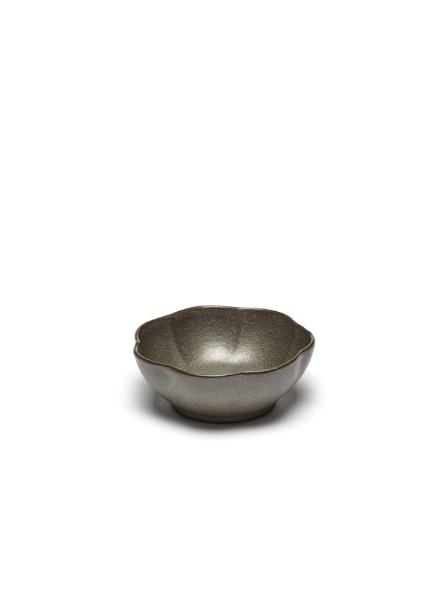 Inku Bowl Ribbed L Green L 13 W 13 H 5 cm 8/Box – Serax