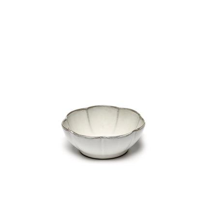 Inku Bowl Ribbed L White L 13 W 13 H 5 cm 8/Box – Serax