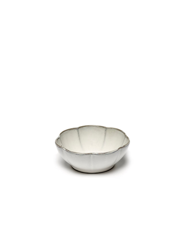 Inku Bowl Ribbed L White L 13 W 13 H 5 cm 8/Box – Serax