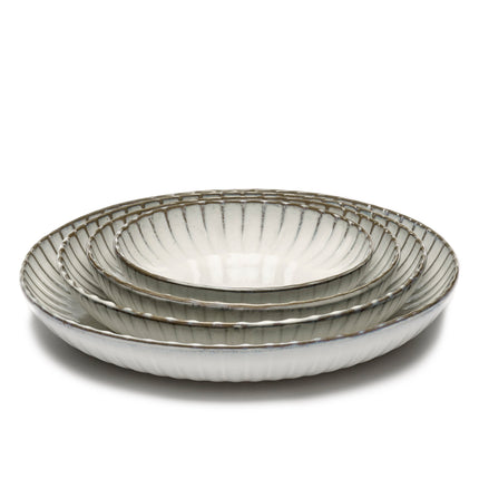 Inku Serving Bowl M White L 32 W 32 H 5 cm 2/Box