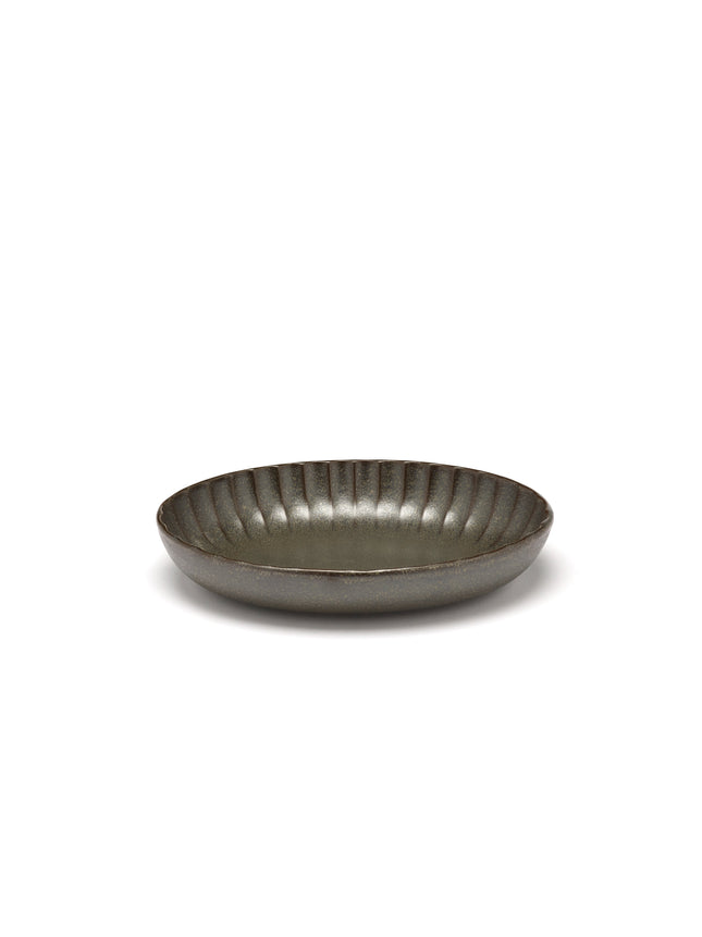 Inku Serving Bowl Oval S Green L 19 W 13 H 3.7 cm 4/Box – Serax