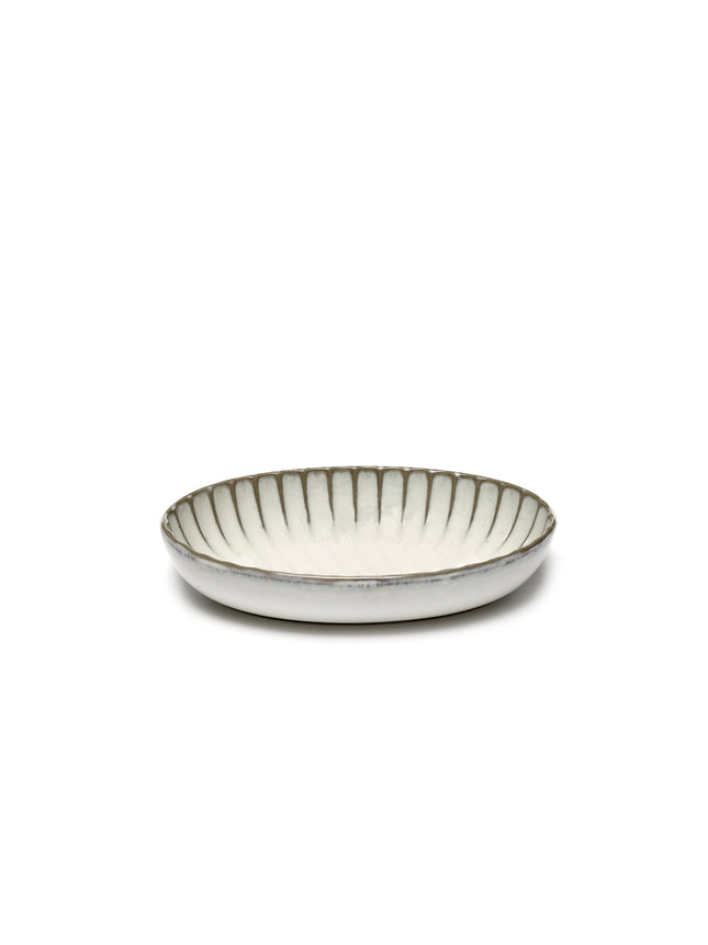 Inku Serving Bowl Oval S White L 19 W 13 H 3.7 cm 4/Box