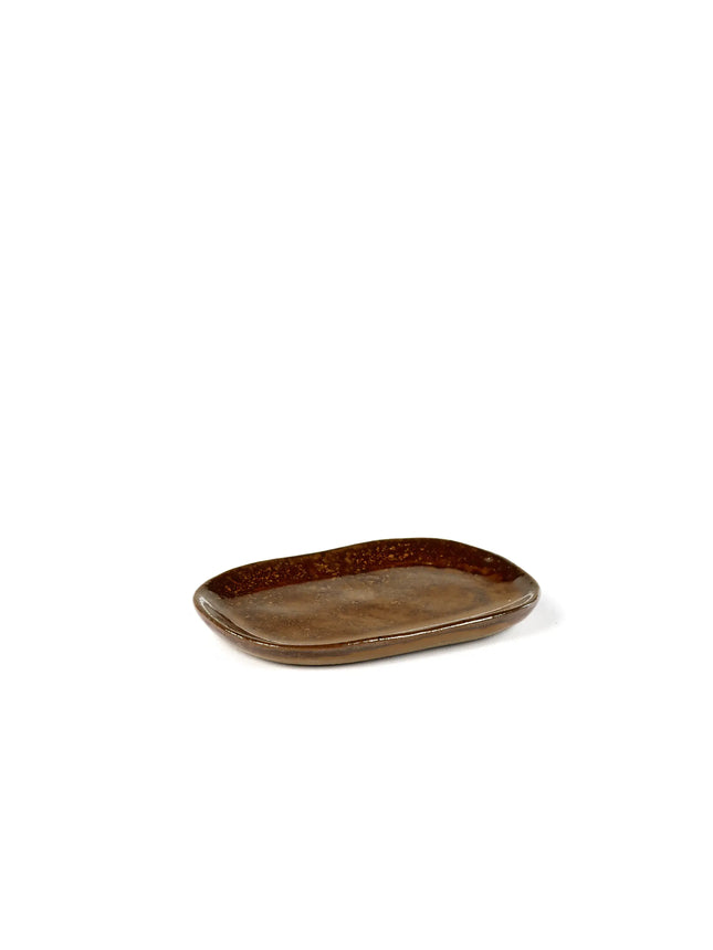 Rectangular Plate N°4 S Ocher/Brown 8/box – Serax