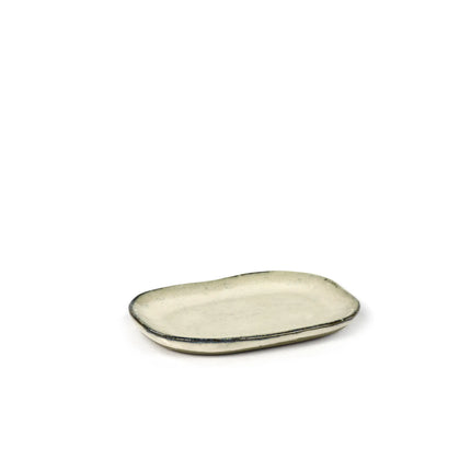 Plate Rectangular N°4 S Off White 8/box