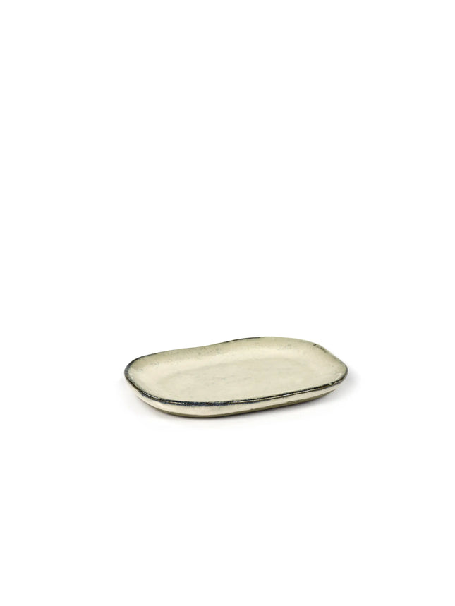 Plate Rectangular N°4 S Off White 8/box