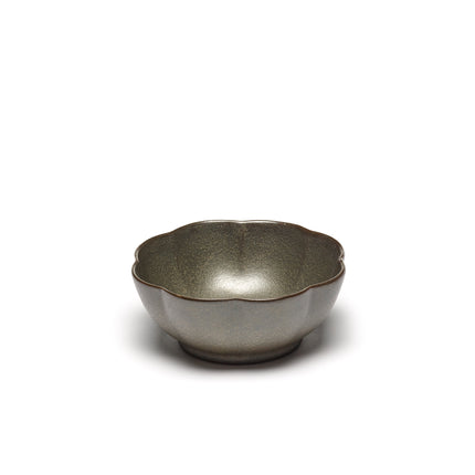 Inku Bowl Ribbed Xl Green L 15 W 15 H 6 cm 4/Box – Serax
