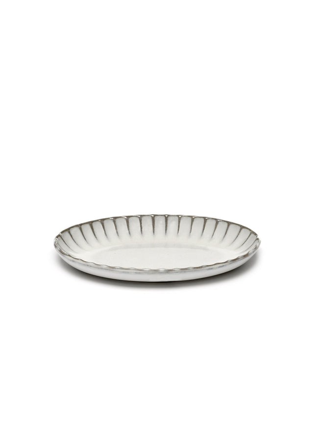 Inku Serving Bowl Oval M White L 22 W 15.4 H 2.7 cm 4/Box – Serax
