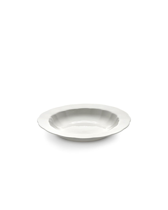 Serax Silhouette hoog bord M wit – diep porseleinen bord voor de horeca
