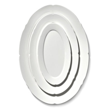 Silhouette Oval Plate S White 4/Box