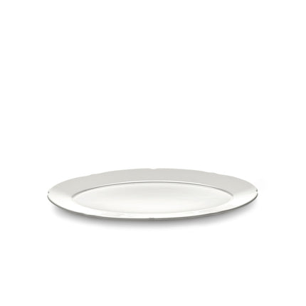 Silhouette Oval Plate M White 12/Box
