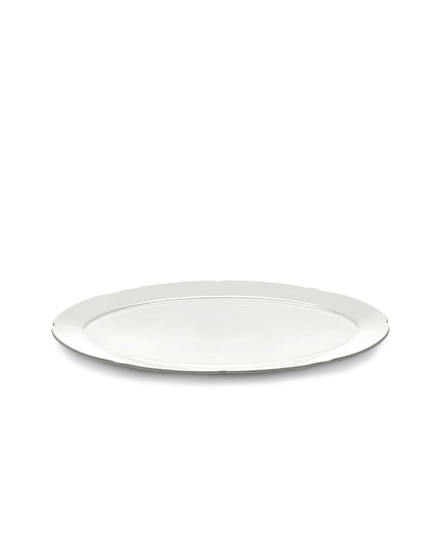 Serax Silhouette hoog ovaal bord S wit – diep porseleinen bordje voor restaurants