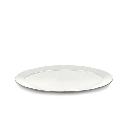 Silhouette Oval Plate L White 8/Box