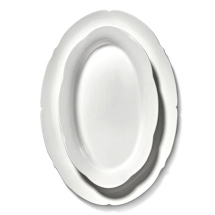 Silhouette Oval Plate L White 8/Box